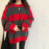 Übergroßer Pullover mit Streifen